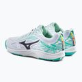 Scarpe da tennis da donna Mizuno Break Shot 3 AC bianco e verde 61GA212623 3
