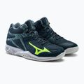 Scarpe da pallavolo uomo Mizuno Thunder Blade 3 Mid blu V1GA217538 5