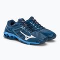 Scarpe da pallavolo da uomo Mizuno Wave Voltage blu navy V1GA216021 4