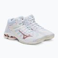 Scarpe da pallavolo donna Mizuno Wave Voltage Mid bianco V1GC216536 4