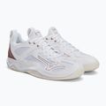 Scarpe da pallamano da donna Mizuno Ghost Shadow bianco 4