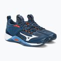 Scarpe da pallavolo da uomo Mizuno Wave Momentum 2 dark denim/bianco/scarlatto ibis 4