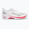 Scarpe da tennis da donna Mizuno Wave Exceed Tour 5 CC non tinto bianco/ombreggiato/rosso opaco 2