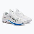 Scarpe da pallavolo da uomo Mizuno Wave Lightning Z7 non colorate bianco/ oceano chiaro/blu pace 5