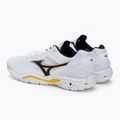 Scarpe da pallamano da uomo Mizuno Wave Stealth V bianco X1GA180013 3