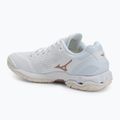 Scarpe da pallamano da donna Mizuno Wave Stealth V bianco/rosa/bianco neve 3