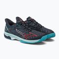 Scarpe da tennis da uomo Mizuno Wave Exceed Tour 5 CC blu collegiale/soleil/turchese manager 4