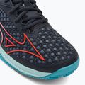 Scarpe da tennis da uomo Mizuno Wave Exceed Tour 5 CC blu collegiale/soleil/turchese manager 7