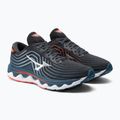 Scarpe da corsa da uomo Mizuno Wave Horizon 6 blu navy J1GC222611 4