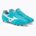 Scarpe da calcio Mizuno Morelia II Pro blu e bianche P1GA231325 4