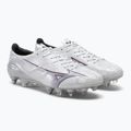 Scarpe da calcio da uomo Mizuno Alpha JP Mix bianco/rosso fuoco/ 801 c 4