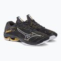 Scarpe da pallavolo da uomo Mizuno Wave Lightning Z7 nero oyster/mp gold/irongate 4