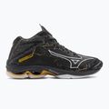 Scarpe da pallavolo da uomo Mizuno Wave Lightning Z7 Mid nero oyster/mp gold/irongate 2