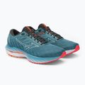 Scarpe da corsa da uomo Mizuno Wave Inspire 19 blu J1GC234401 4