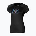 Mizuno Two Loops 8 Tee donna nero