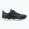 Scarpe da tennis da uomo Mizuno Wave Exceed Tour 5 AC nero/argento/verde techno 2