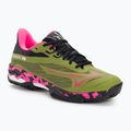 Scarpe da padel donna Mizuno Wave Exceed Light 2 Padel calliste verde/rosa glo/nero