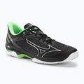 Scarpe da tennis da uomo Mizuno Wave Exceed Tour 5 CC nero/argento/verde techno