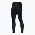 Leggings da corsa da uomo Mizuno Merino WoolLong nero/blu surf