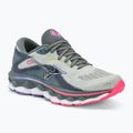 Scarpe da corsa da donna Mizuno Wave Sky 7 blu/bianco/alto rosa