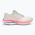 Scarpe da corsa da donna Mizuno Wave Inspire 19 bianco neve/ rosa hi vis/ viola punch 2