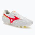 Scarpe da calcio Mizuno Morelia II Elite MD da uomo bianco/flery coral2/bolt2