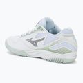 Scarpe da pallamano Mizuno Stealth Star 2 Jr per bambini bianco/grigio/verde 3