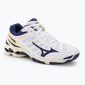 Scarpe da pallavolo da uomo Mizuno Wave Voltage bianco/nastro blu/mp oro