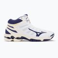 Scarpe da pallavolo da uomo Mizuno Wave Voltage Mid bianco/nastro blu/mp oro 2