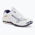 Scarpe da pallavolo da uomo Mizuno Wave Lightning Z7 bianco/nastro blu/mp oro