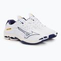 Scarpe da pallavolo da uomo Mizuno Wave Lightning Z7 bianco/nastro blu/mp oro 5