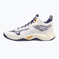 Scarpe da pallavolo Mizuno Wave Dimension Mid bianco/nastro blu/oro mp 8