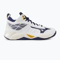 Scarpe da pallavolo Mizuno Wave Dimension Mid bianco/nastro blu/oro mp 2