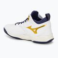 Scarpe da pallavolo Mizuno Wave Dimension Mid bianco/nastro blu/oro mp 3