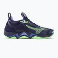 Scarpe da pallavolo da uomo Mizuno Wave Momentum 3 blu sera/verde tech/lolite 2