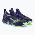 Scarpe da pallavolo da uomo Mizuno Wave Momentum 3 blu sera/verde tech/lolite 5