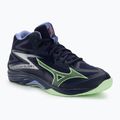 Scarpe da pallavolo da uomo Mizuno Thunder Blade Z Mid blu sera/verde tech/lolite