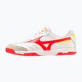 Mizuno Morelia Sala Classic IN bianco/flery coral2/bolt2 scarpe da calcio da uomo 8