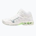 Scarpe da pallavolo da donna Mizuno Wave Voltage Mid bianco/glacial ridge/patina green 8