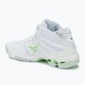 Scarpe da pallavolo da donna Mizuno Wave Voltage Mid bianco/glacial ridge/patina green 3