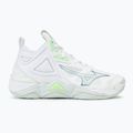 Scarpe da pallavolo donna Mizuno Wave Momentum 3 Mid bianco/glaciale/verde 2