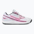 Scarpe da tennis da donna Mizuno Break Shot 4 AC bianco / rosa tetra / turbolenza 2