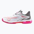 Scarpe da tennis da donna Mizuno Wave Exceed Tour 6 CC bianco/rosso radiante/tinta unita 8