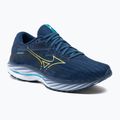 Scarpe da corsa da uomo Mizuno Wave Rider 27 navy peony/verde brillante/swim cap