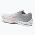 Scarpe da corsa da uomo Mizuno Wave Rebellion Sonic 2 bianco/corallo caldo/nebbia di porto 3