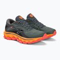 Scarpe da corsa da donna Mizuno Wave Sky 7 turbolenza/bianco/carota 5