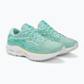 Scarpe da corsa da donna Mizuno Wave Rider 27 blu uovo/bianco/fiore d'arancio 5