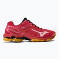 Scarpe da pallavolo da uomo Mizuno Wave Voltage rosso radioso/bianco/carota 2