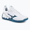 Scarpe da pallavolo da uomo Mizuno Wave Luminous 2 bianco/blu marina/argento