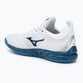 Scarpe da pallavolo da uomo Mizuno Wave Luminous 2 bianco/blu marina/argento 3